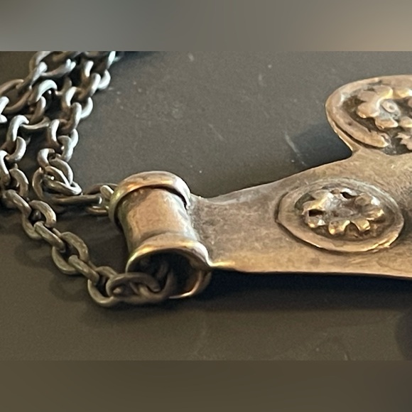 Impressive TURKMEN ANTIQUE TRIBAL ASYK SILVER PENDANT Carnelian Stone (OBO!) 🤗 - Picture 13 of 16